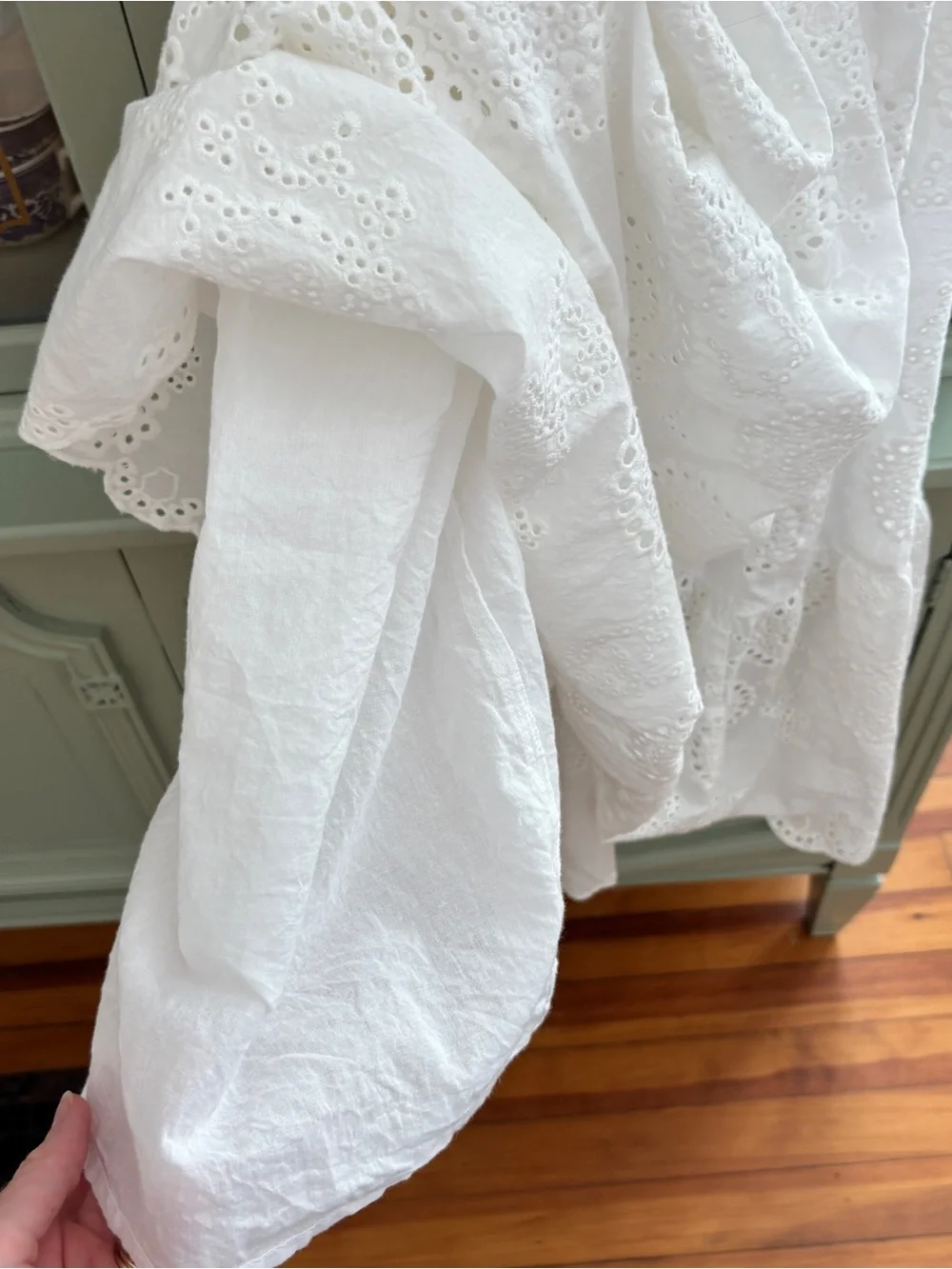 ASTR The Label The Cottage Eyelet MIDI Dress in White, Womens S